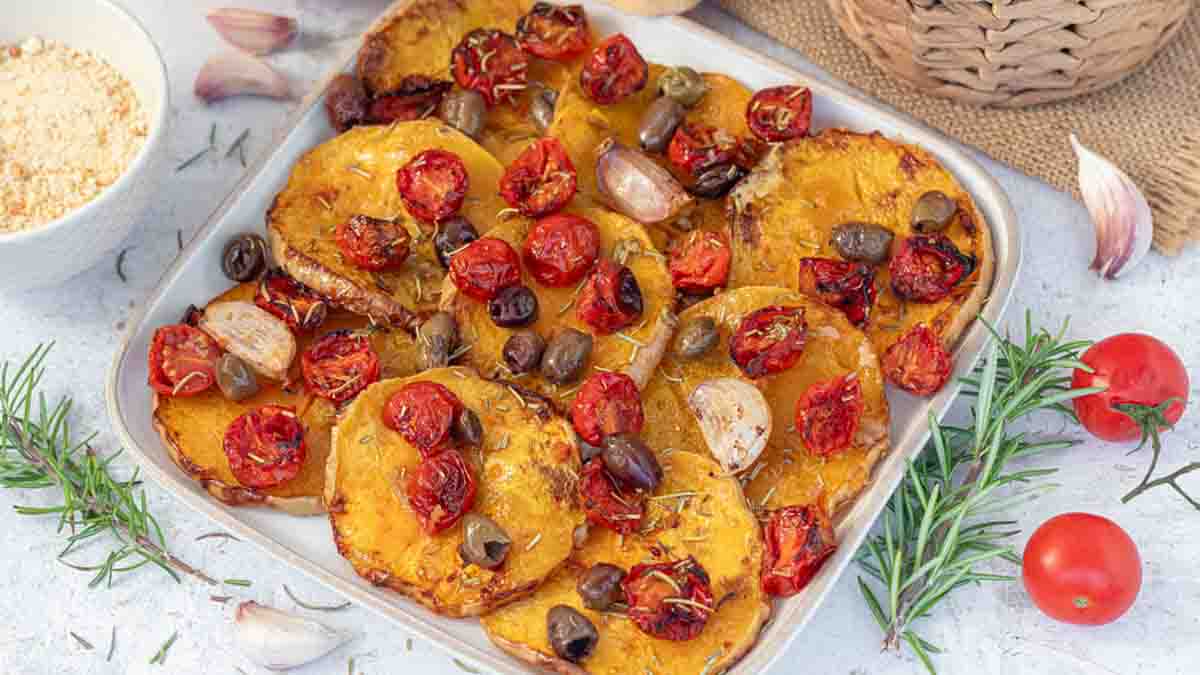 citrouille à la méditerranéenne à la friteuse à air