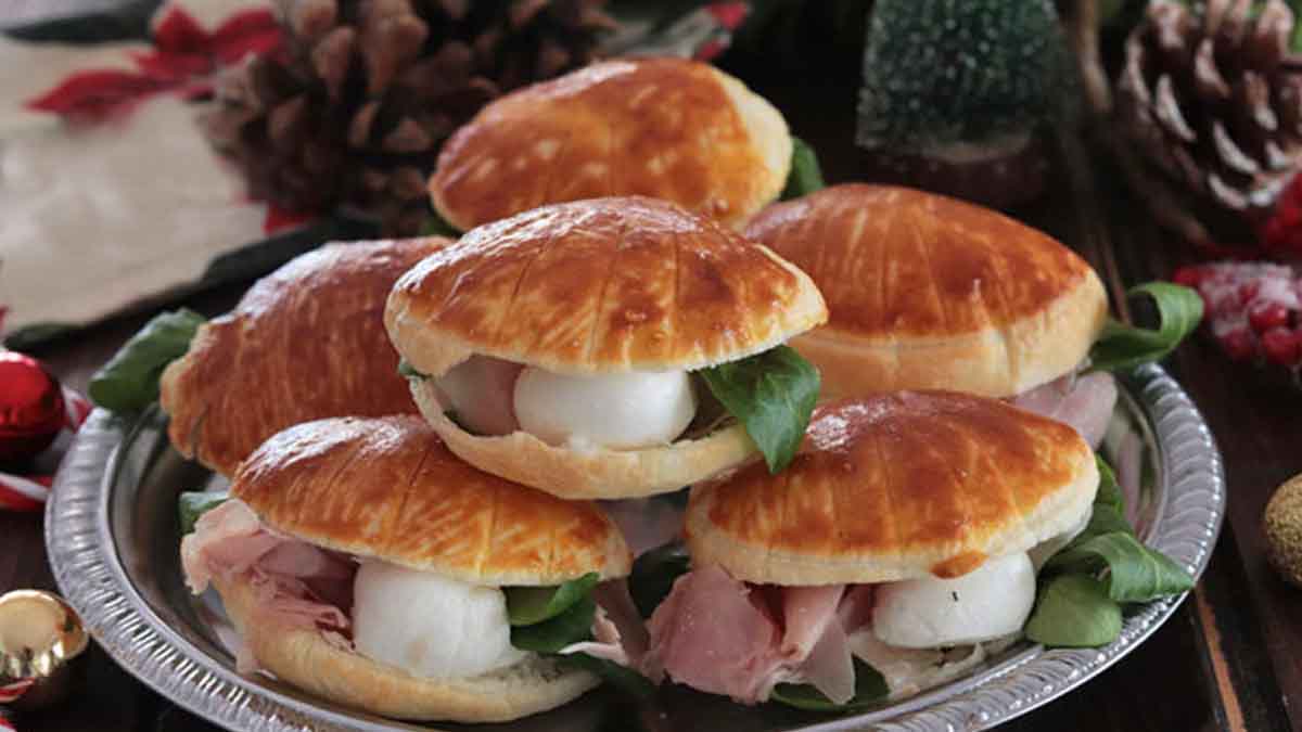 coquilles de pâte feuilletée au fromage et au jambon
