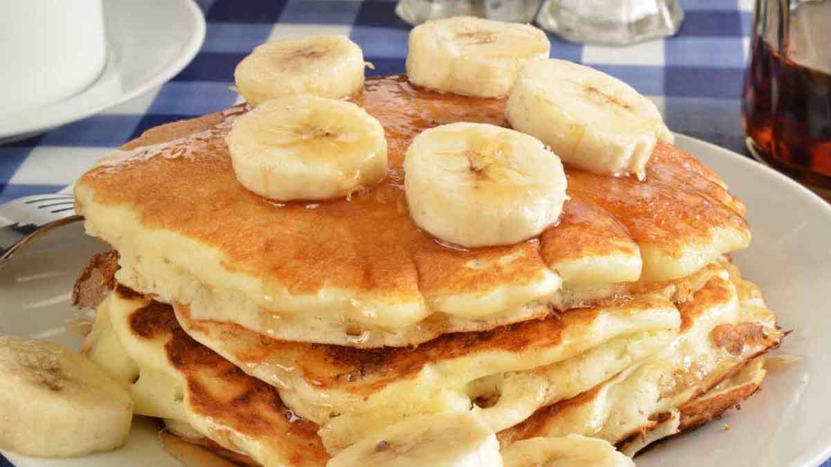 crêpes moelleuses à la banane sans beurre