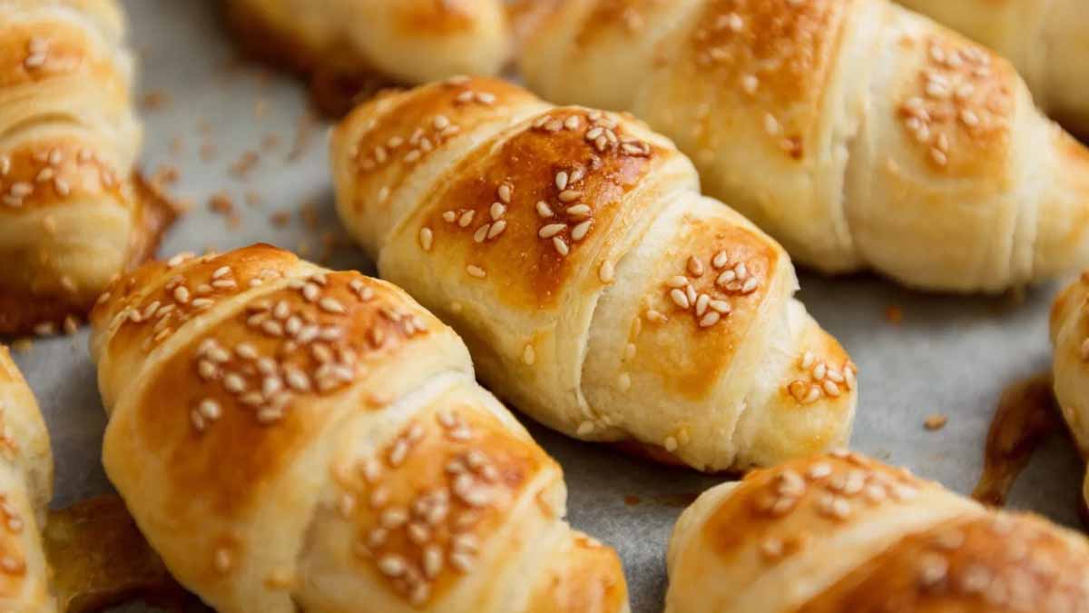 croissants feuilletés au fromage et aux poires