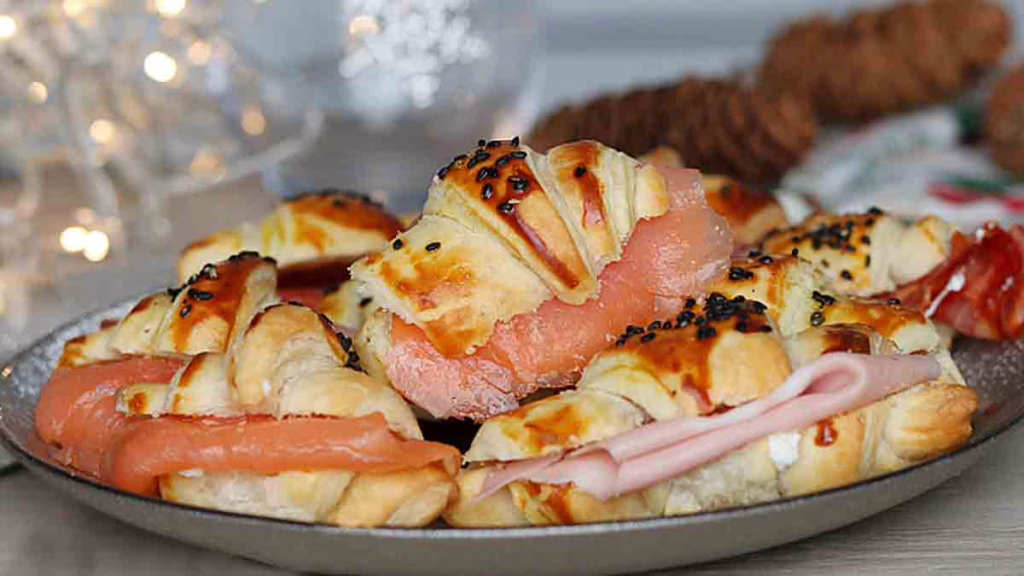 croissants feuilletés de Noël salés