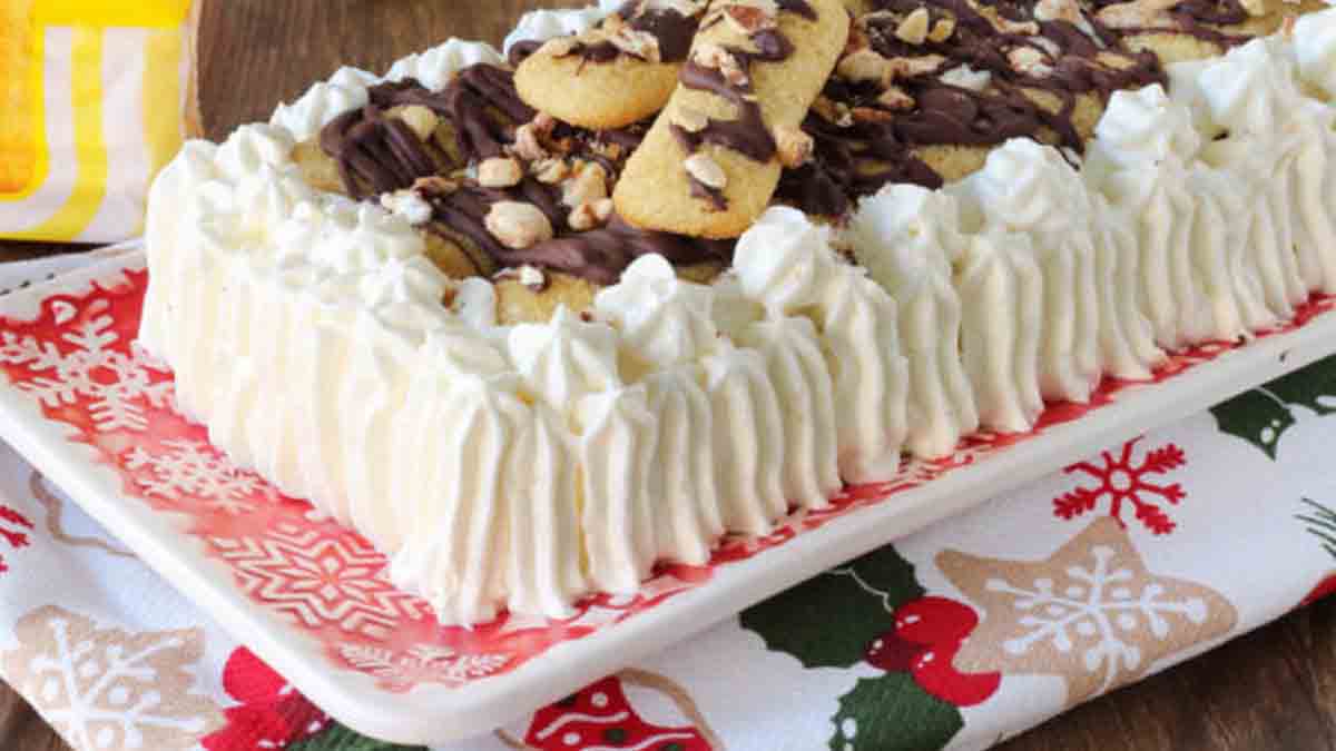 dessert crémeux au nougat blanc aux biscuits Pavesini
