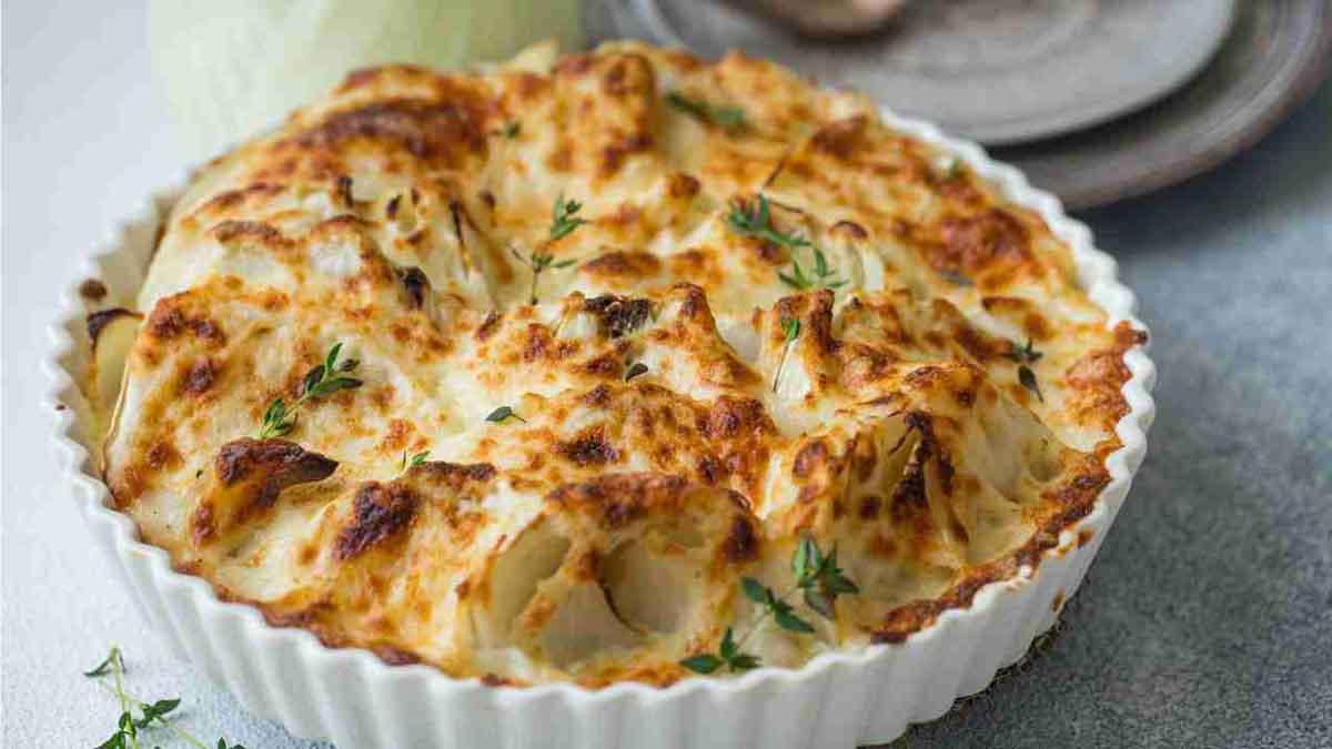 fenouil gratiné à la sauce béchamel