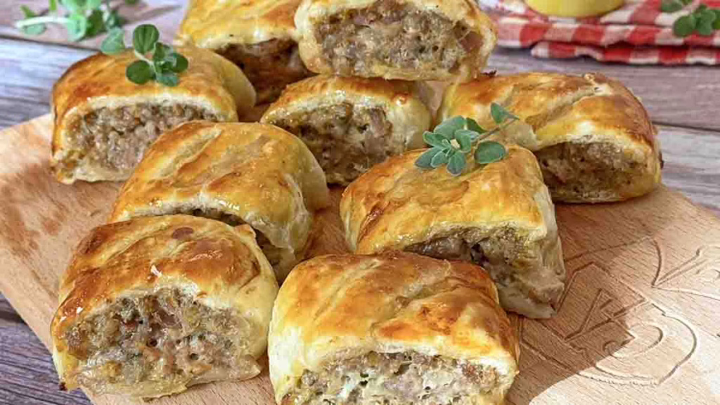 feuilletés aux saucisses rustiques