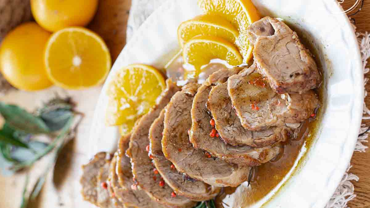 filet de porc à l'orange et au miel