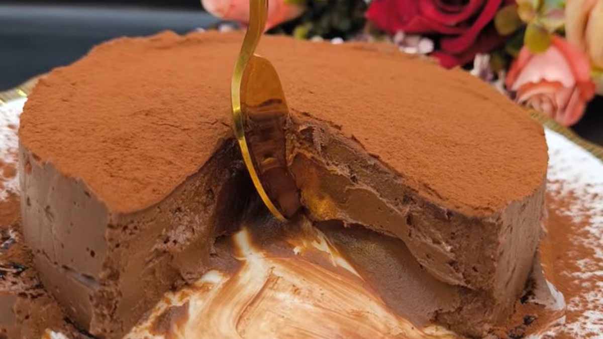 gâteau aux 2 ingrédients sain et très chocolaté sans cuisson