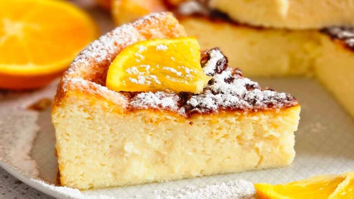 gâteau crémeux à la ricotta et à l'orange réconfortant