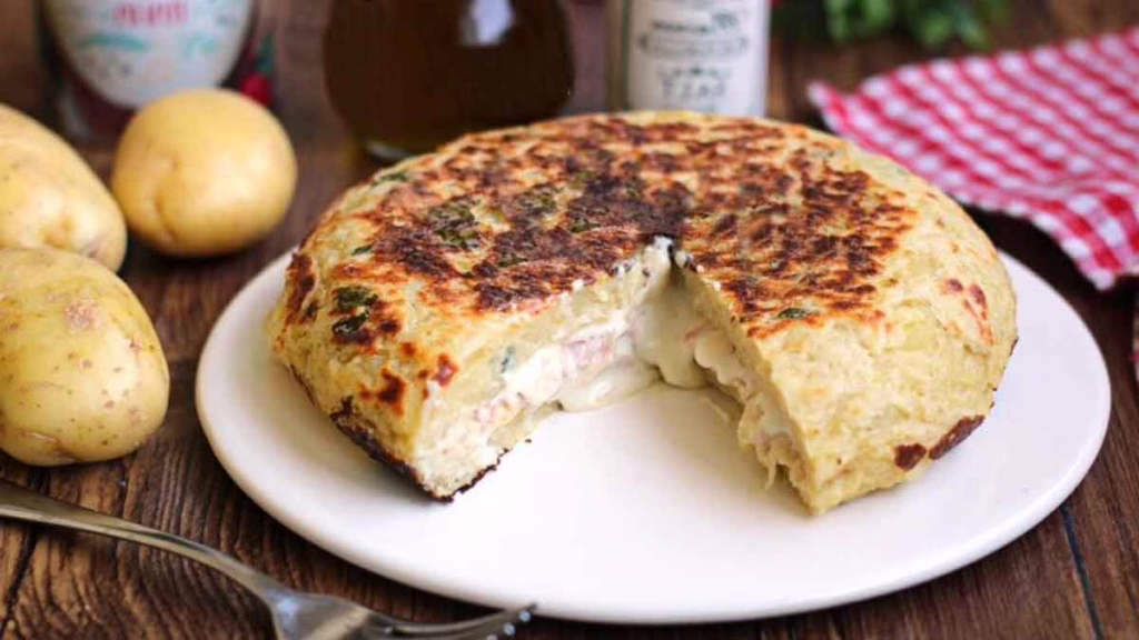 gâteau salé aux pommes de terre et jambon fromage