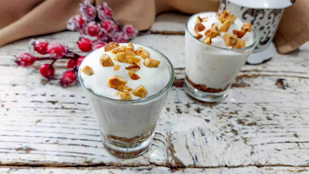 mousse de nougat aux noisettes