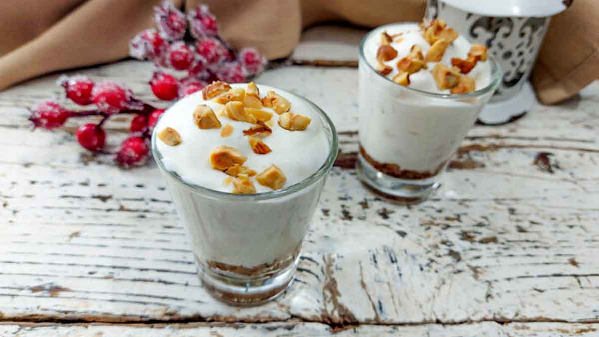 mousse de nougat aux noisettes
