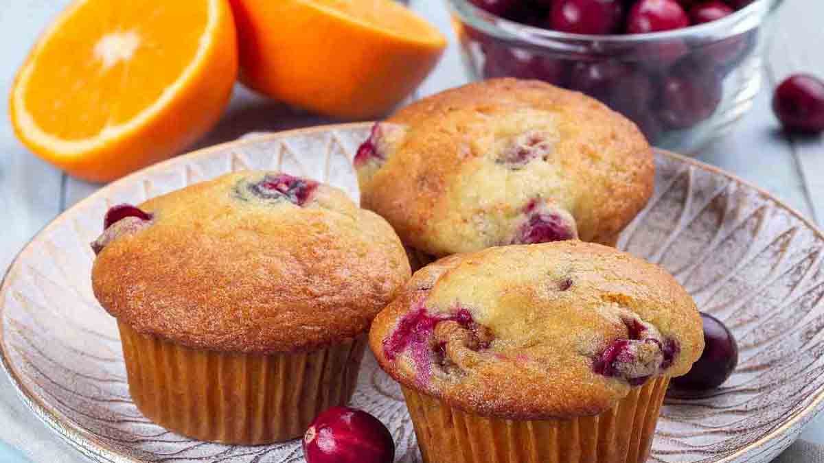 muffins aux canneberges et à l'orange