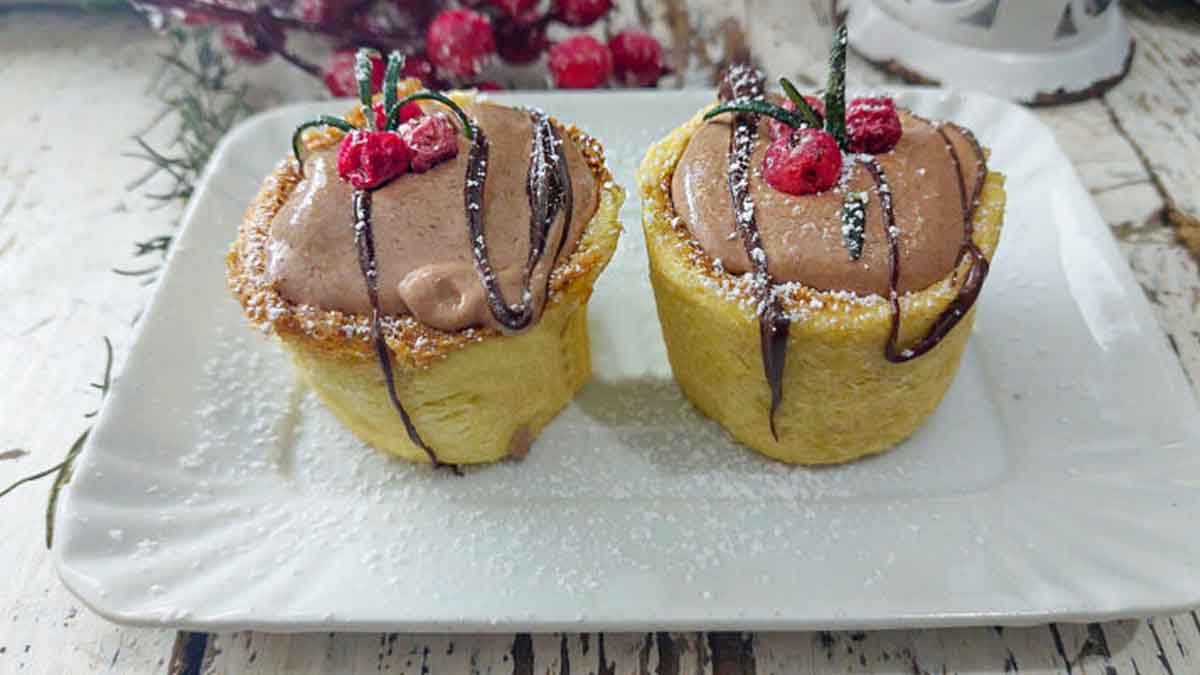 paniers de pandoro au Nutella