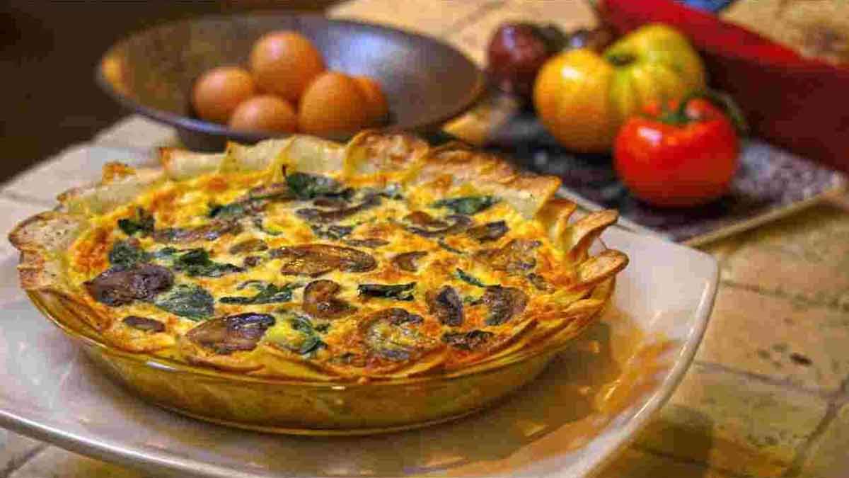 quiche salée aux légumes et au fromage