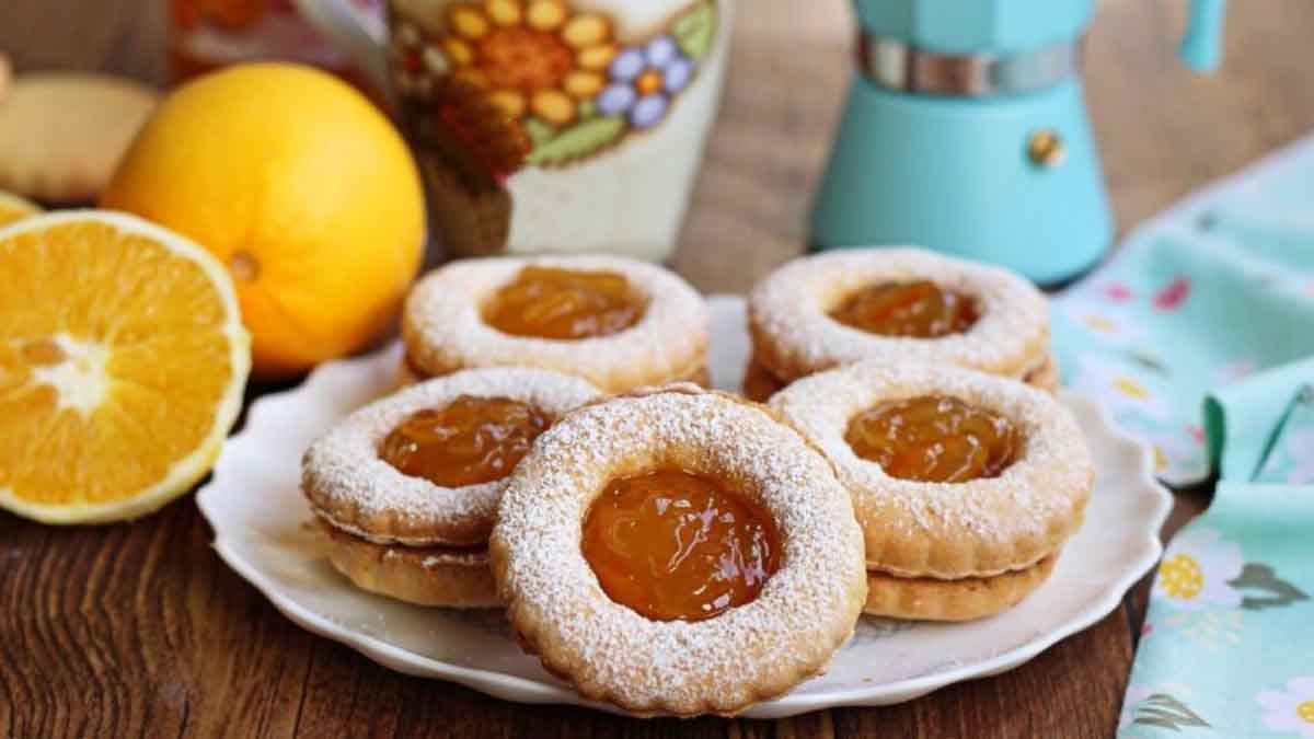 sablés à l'orange et à la confiture