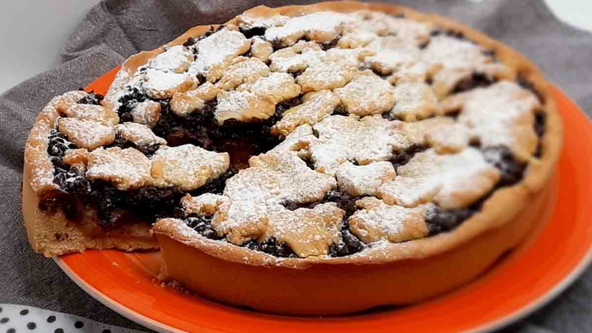 tarte à la crème vanille et au chocolat noir