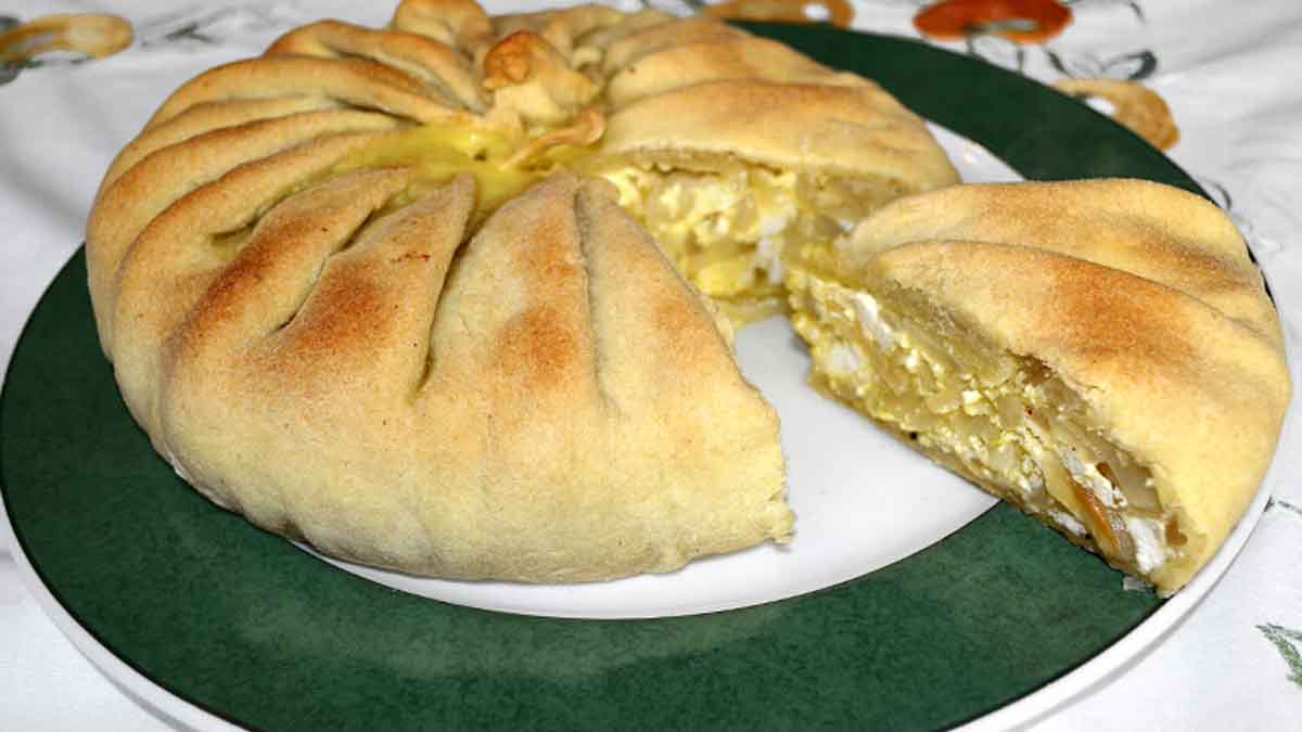 tarte à l’oignon et à la ricotta rustique et réconfortante