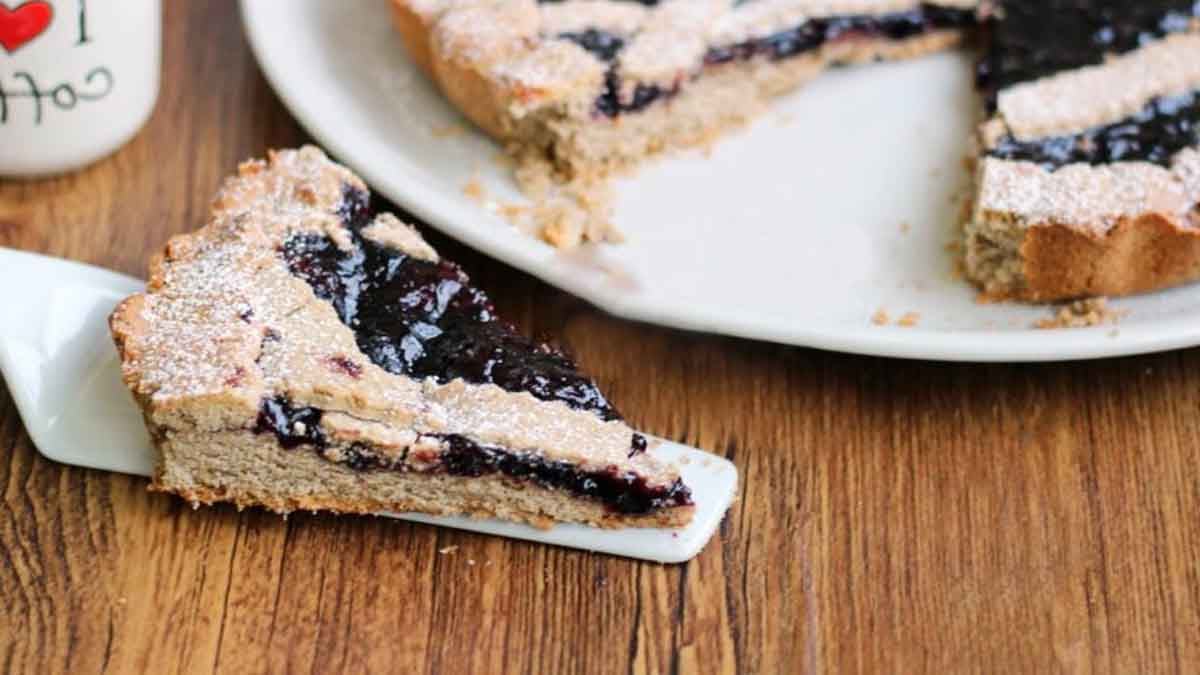 tarte au sarrasin à la confiture de myrtilles