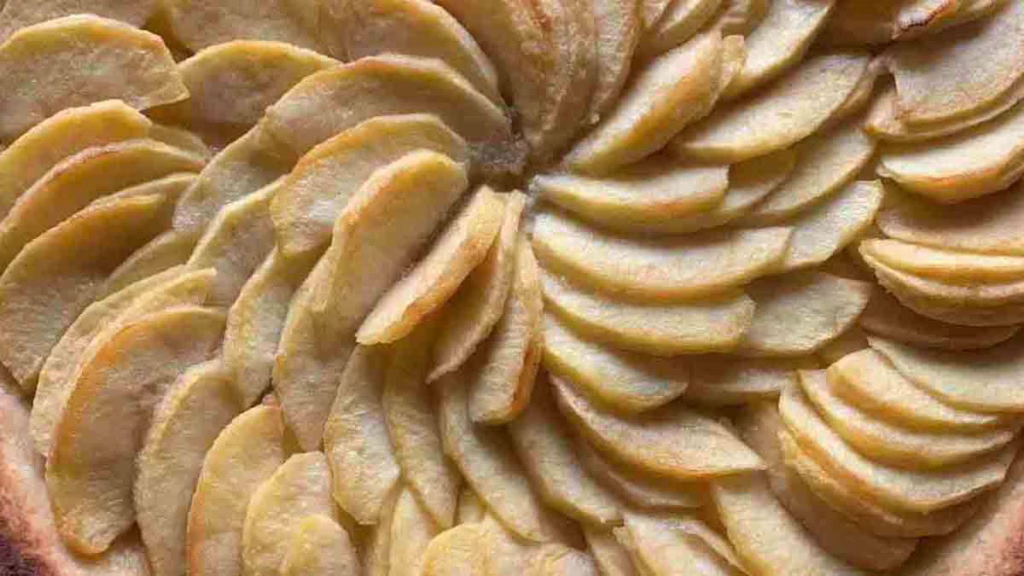 tarte aux pommes et aux blancs d'œufs