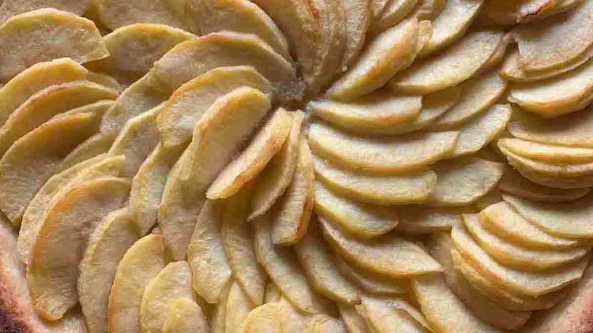tarte aux pommes et aux blancs d'œufs