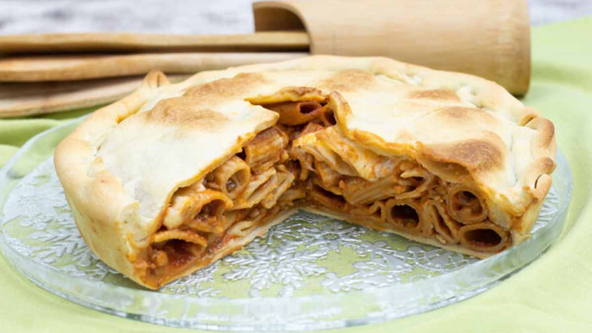 timbale de pâtes en croûte