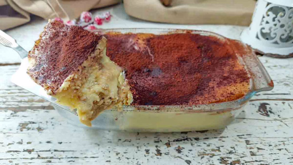 tiramisu pandoro à la crème anglaise