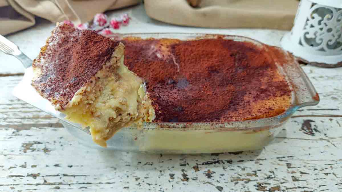 tiramisu pandoro à la crème anglaise