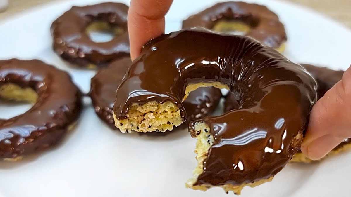 beignets au chocolat sans farine ni matières grasses