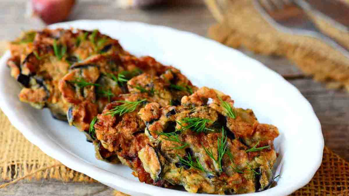 beignets d’aubergine croustillants
