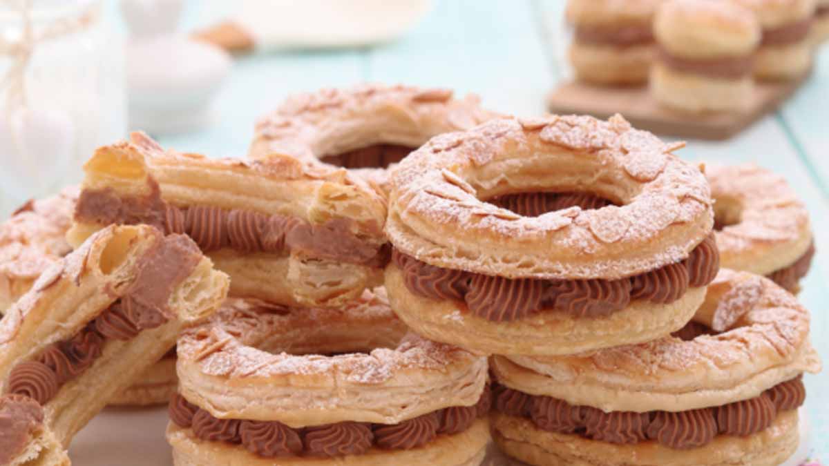 beignets feuilletés fourrés à la crème au Nutella