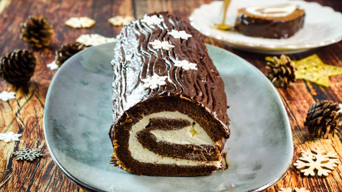 bûche au chocolat et au mascarpone