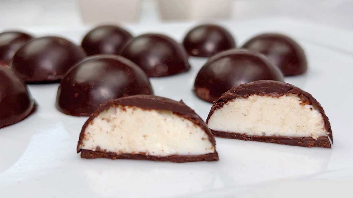 chocolats fourrés à la ricotta sans sucre
