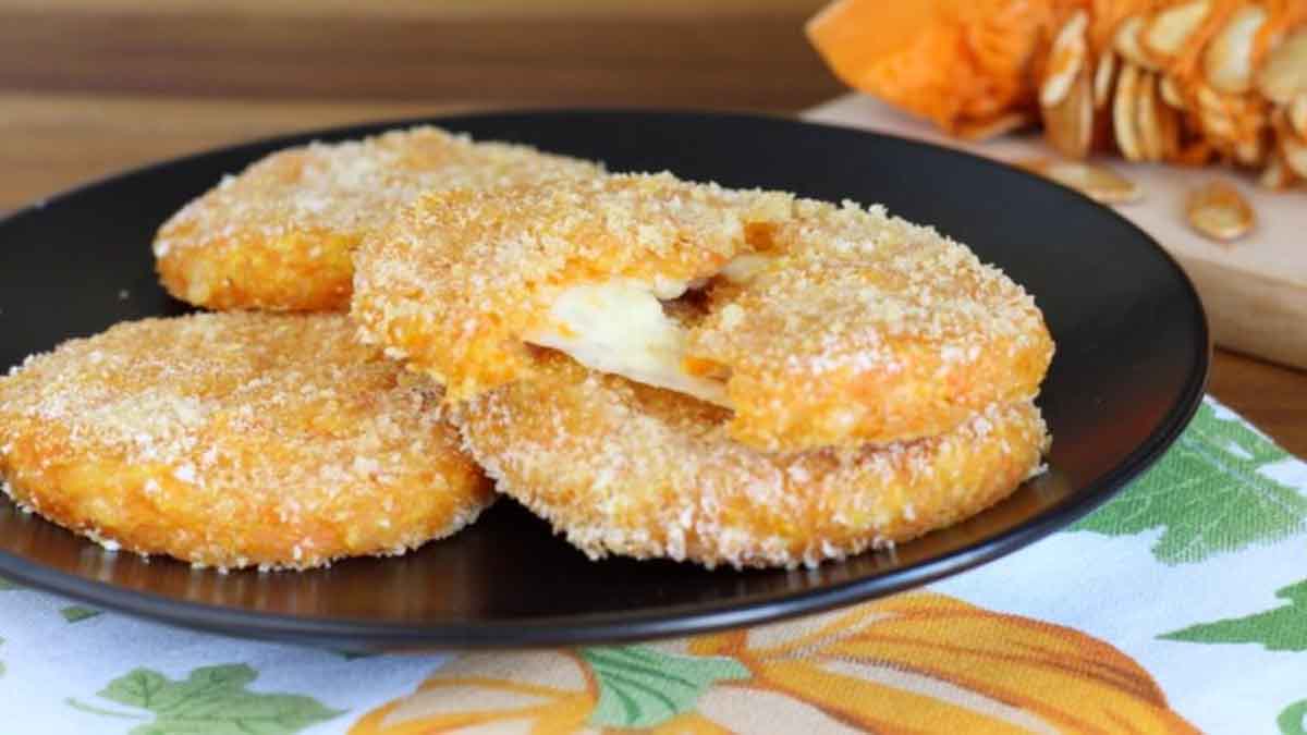 escalopes de citrouille farcies au fromage