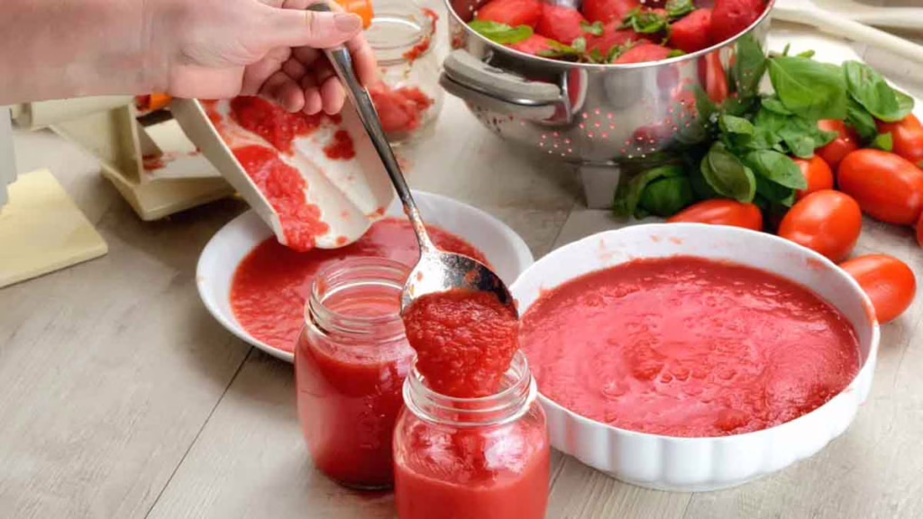 faire du concentré de tomate