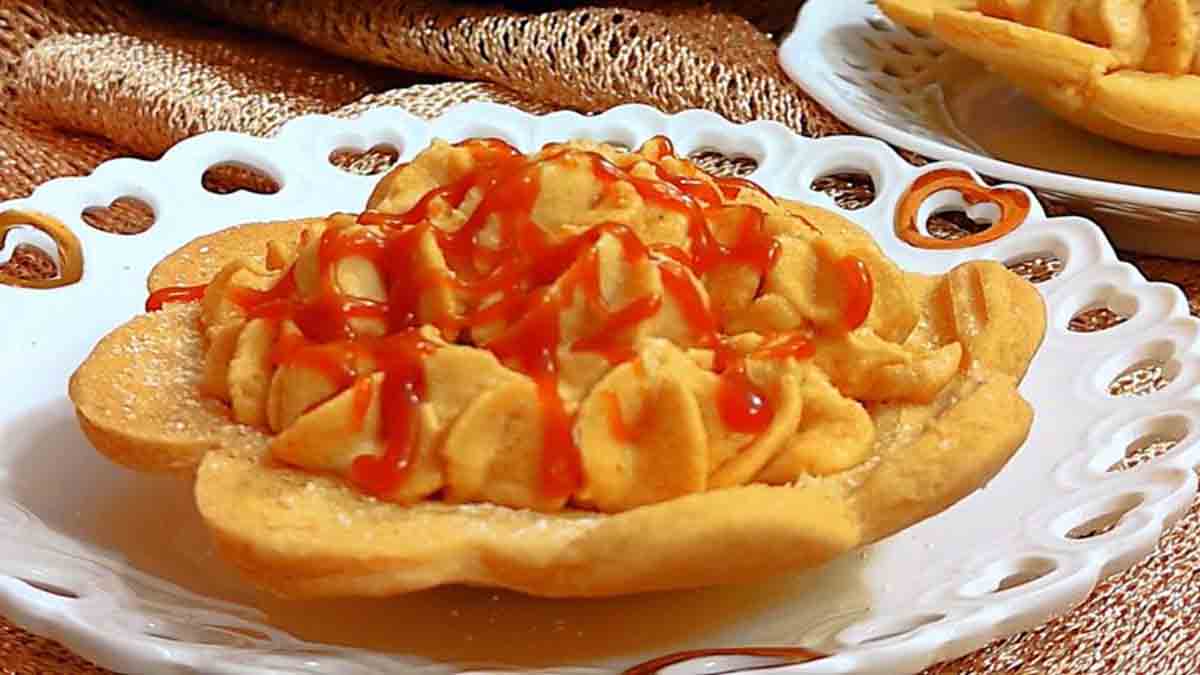 fleurs de pâte brisée au caramel beurre salé
