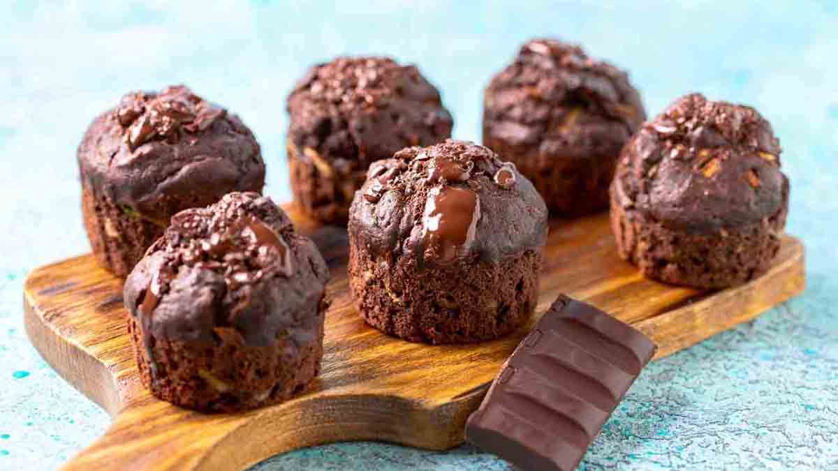 mini-gâteaux aux pommes et au chocolat