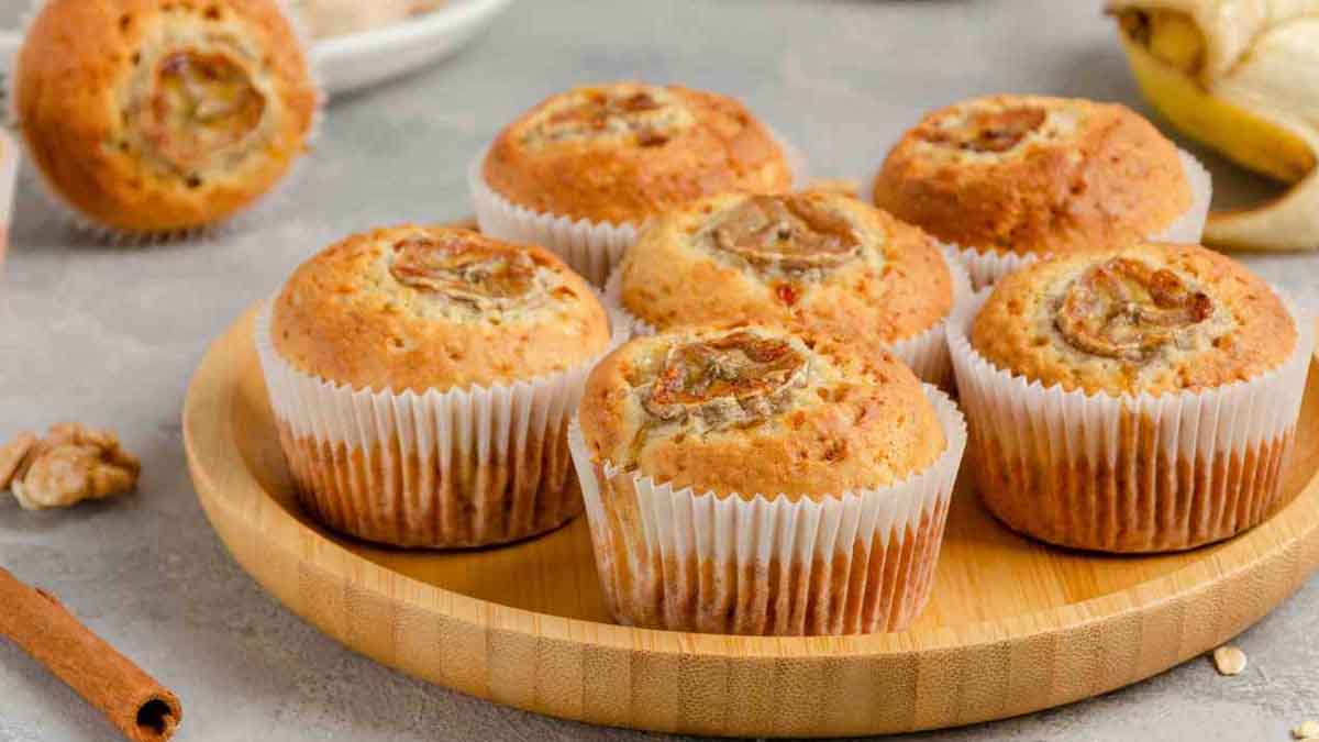 muffins à la banane et à l’avoine