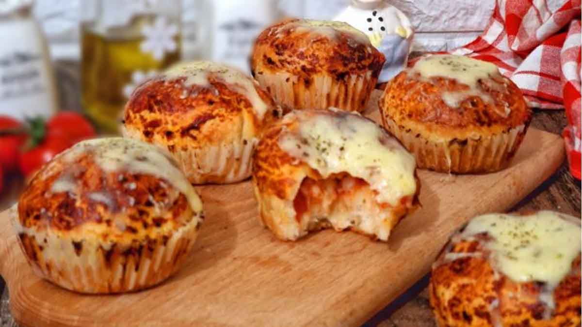 pizzas version muffins à la friteuse à air