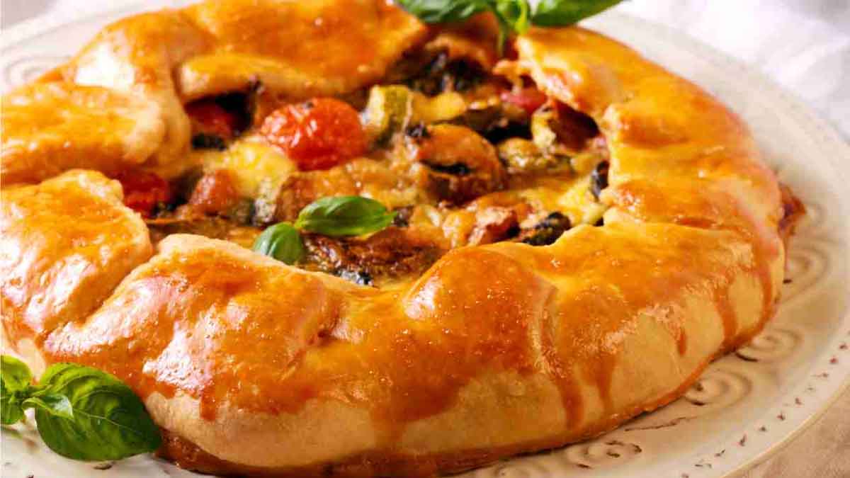 recette rapide de tarte aux aubergines et au fromage provolone