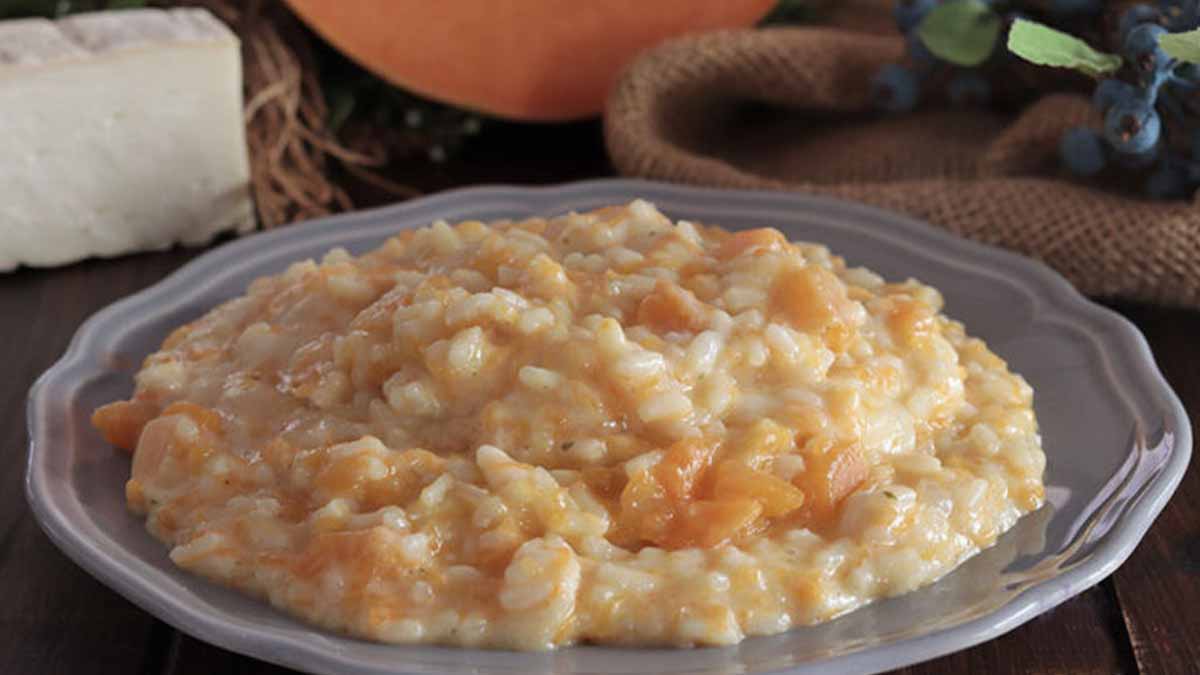 risotto à la citrouille et au fromage italien taleggio