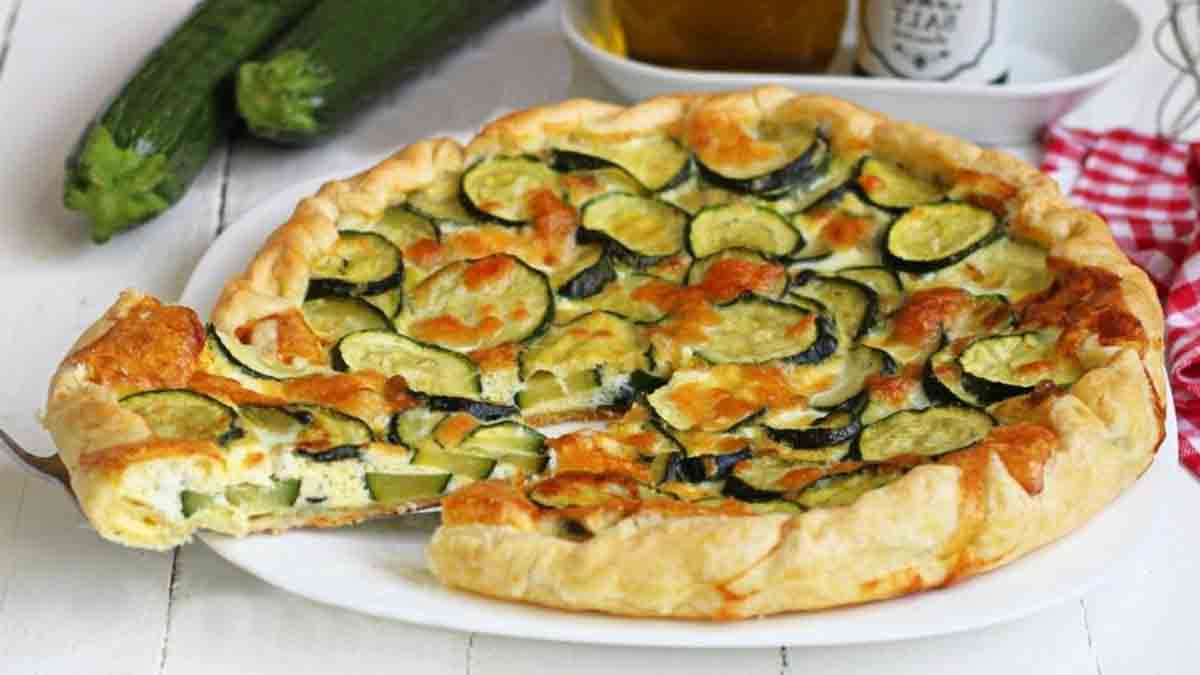 feuilleté aux courgettes et à la mozzarella