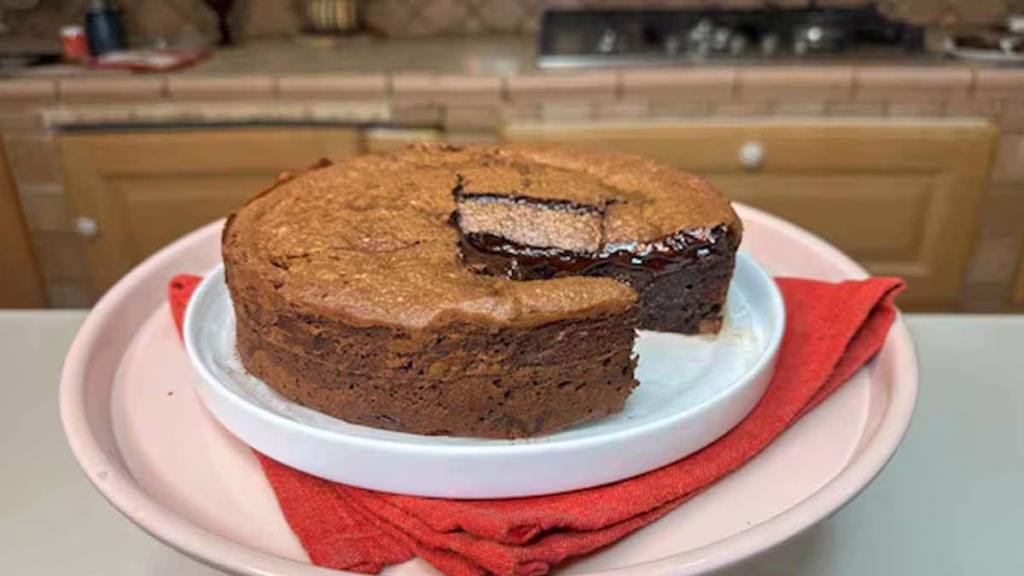 gâteau au chocolat avec un cœur coulant