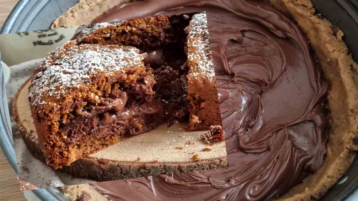 gâteau brisé au cacao noisettes et au Nutella