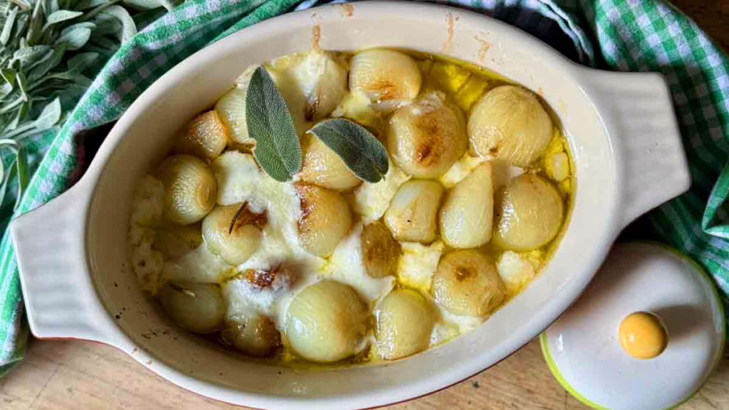 gratin d’oignons au four