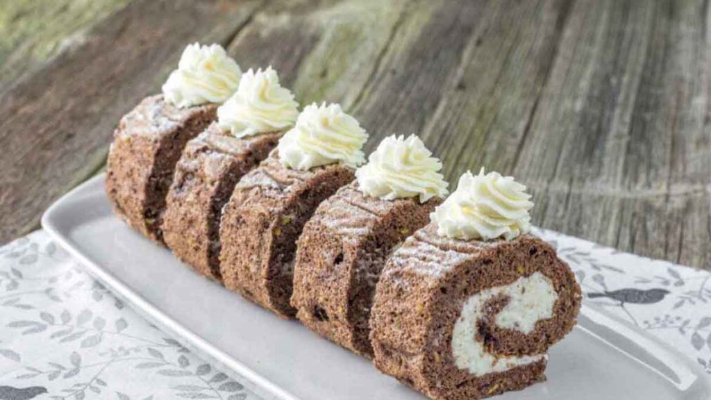 rouleau au cacao et à la crème