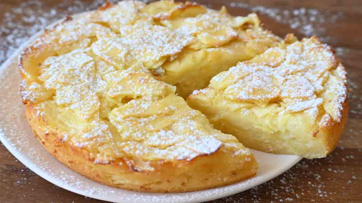 tarte au pudding aux pommes