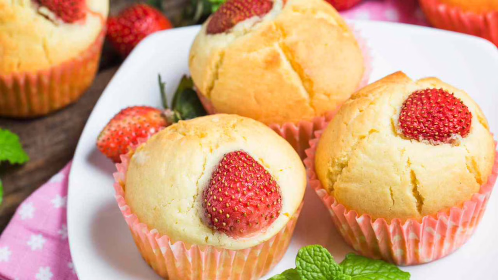 Je ne gaspille jamais les restes : avec quelques fraises et des blancs d'œufs, j'ai préparé des muffins pour un petit-déjeuner sain et savoureux.