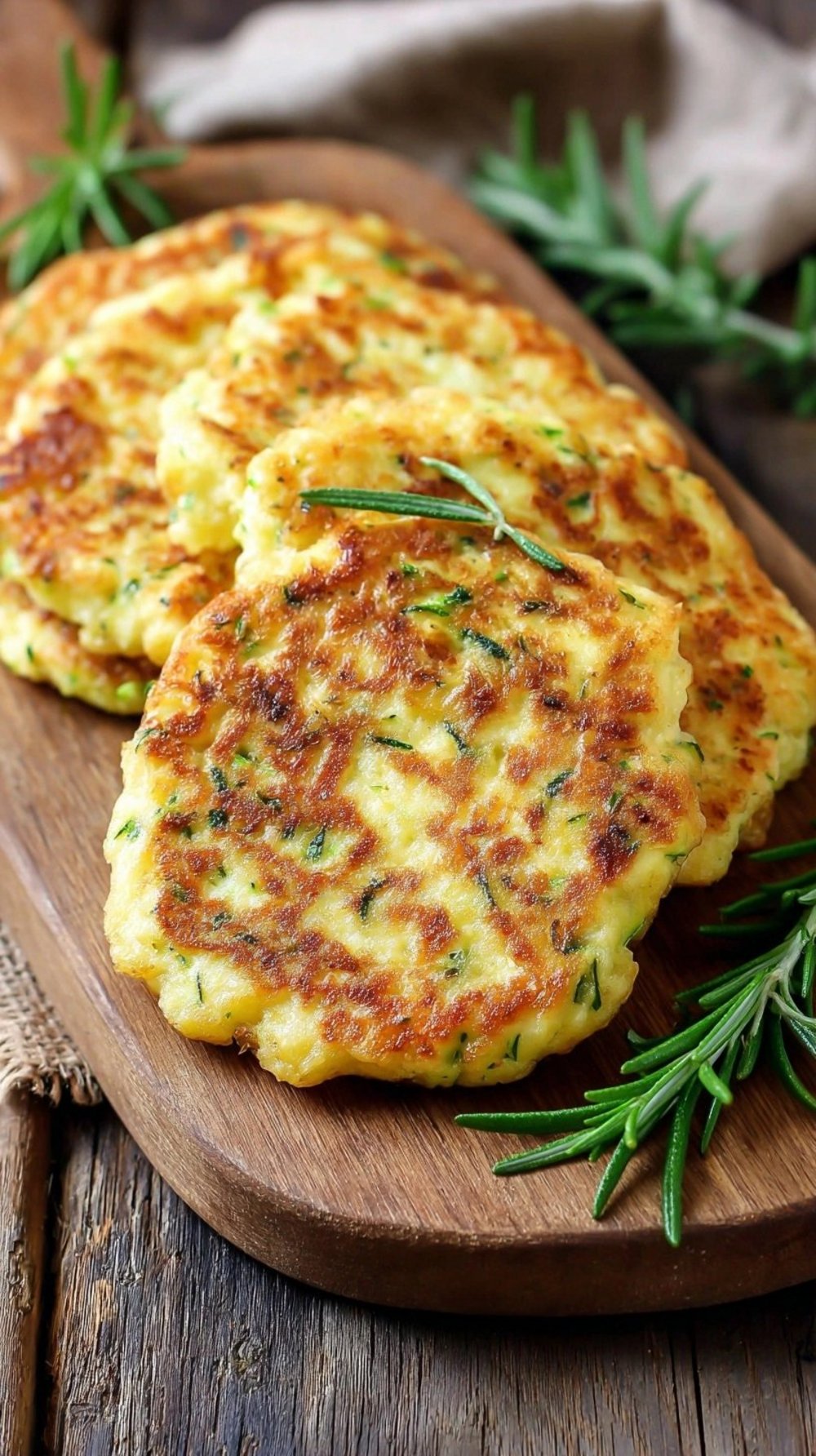 Avec des pommes de terre et courgettes, voici des galettes moelleuses