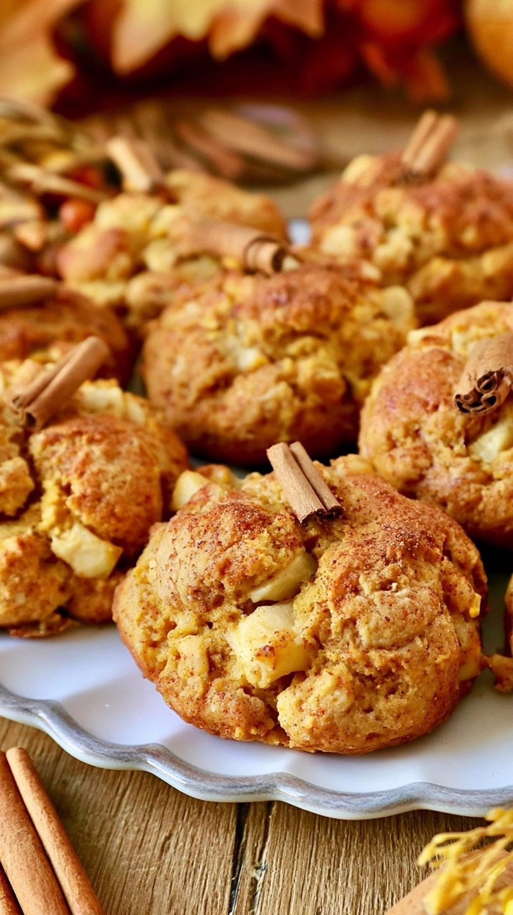 Biscuits moelleux aux pommes et à la cannelle parfaits pour accompagner le thé de l'après-midi