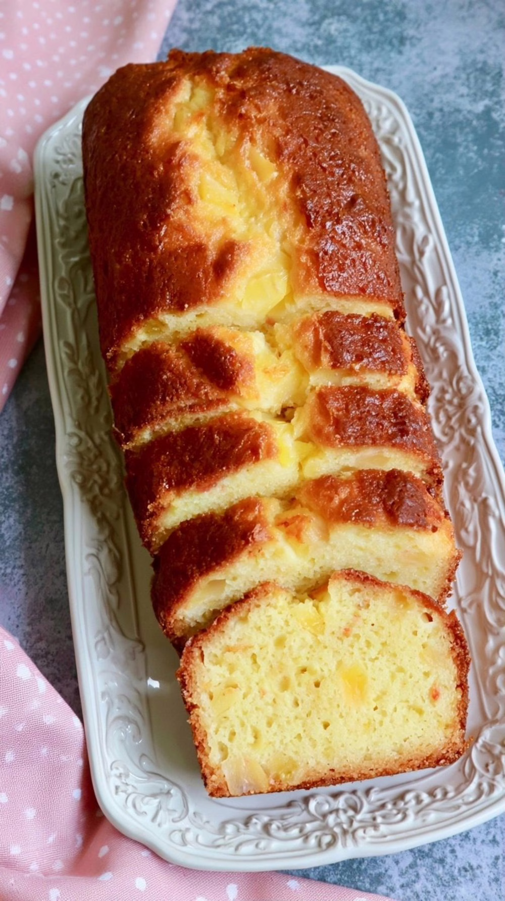 Cake à l'ananas et au yaourt moelleux et parfumé le goûter familial qui cartonne