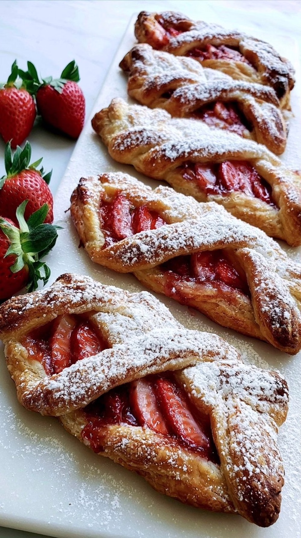 Feuilletés tressés aux fraises le dessert printanier qui fait craquer tout le monde